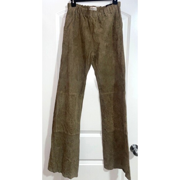 Zadig & Voltaire Women's Genuine Suede Flare Trousers size 40/8US NWT Pull On - Picture 2 of 14